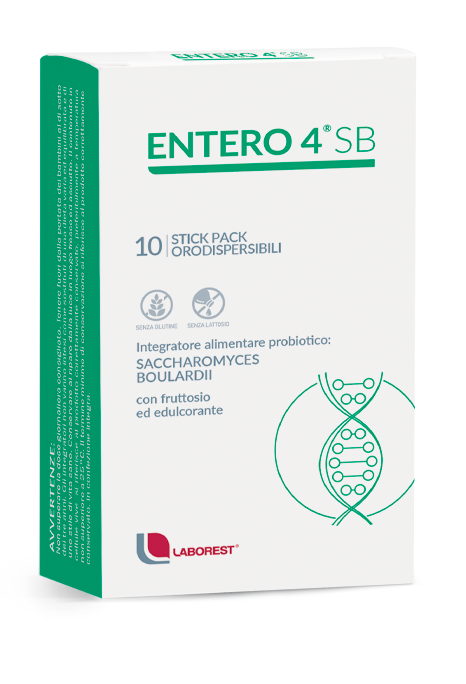 Entero 4 SB integratore di Saccharomyces boulardii per l'equilibrio della flora batterica intestinale