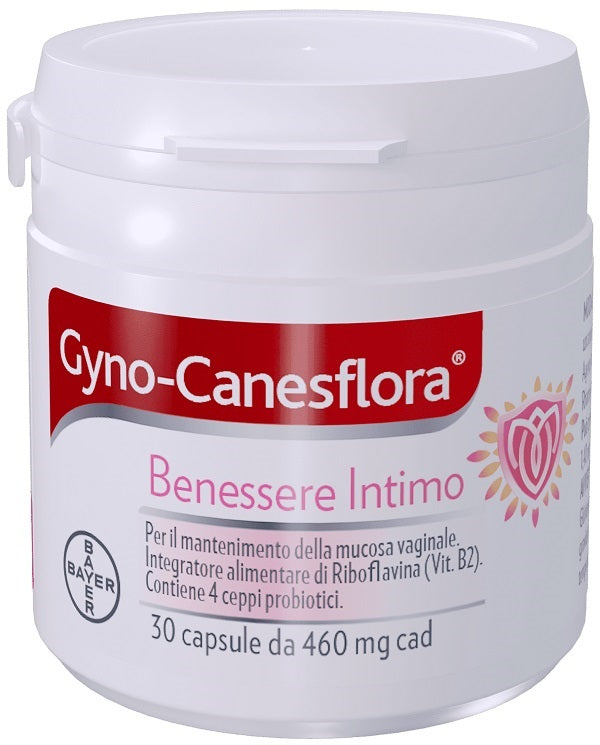 Gyno Canesflora Integratore alimentare per il benessere intimo femminile e il mantenimento della flora vaginale 30 capsule