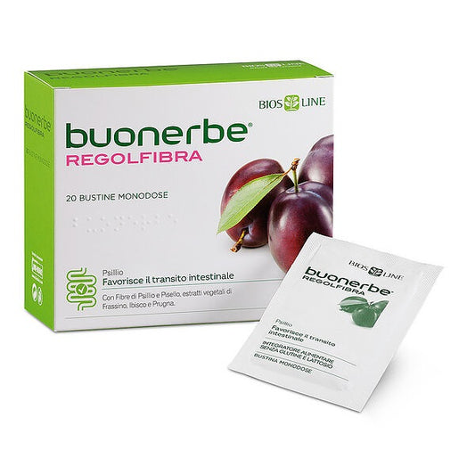 Biosline Buonerbe Regolfibra 20 bustine per favorire il transito intestinale