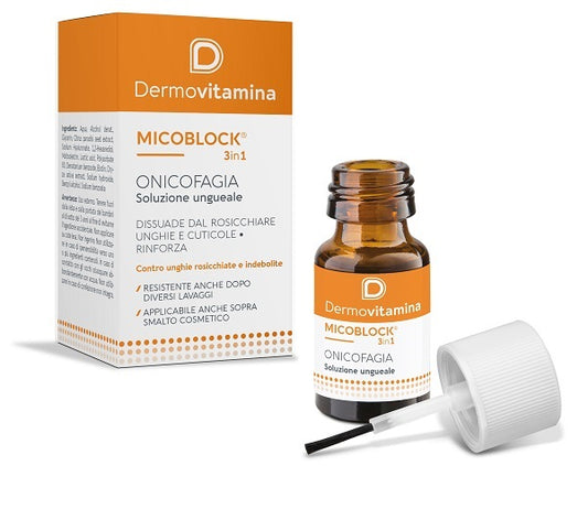 Dermovitamina Micobock 2 in 1 Onicofagia soluzione ungueale contro unghie rosicchiate e indebolite