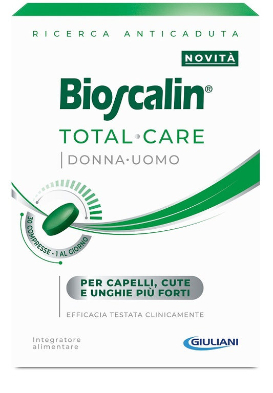 Bioscalin total care 30 compresse integratore uomo donna per capelli, pelle e unghie