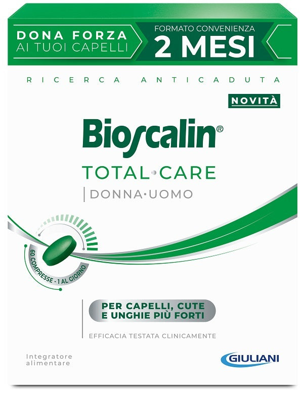 Bioscalin total care 60 compresse integratore uomo donna per capelli, pelle e unghie