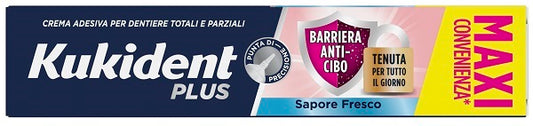 Kukident Plus Barriera Anti Cibo sapore fresco 57g