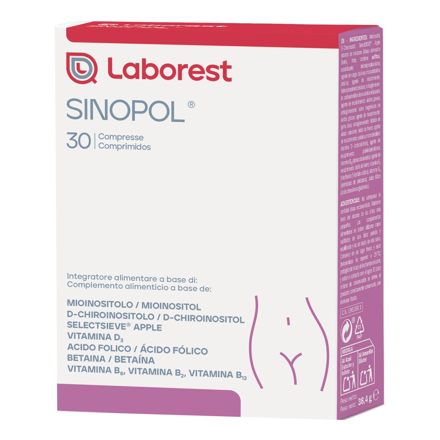 Sinopol 30 compresse nuova formula Integratore di Acido folico e Mioinositolo