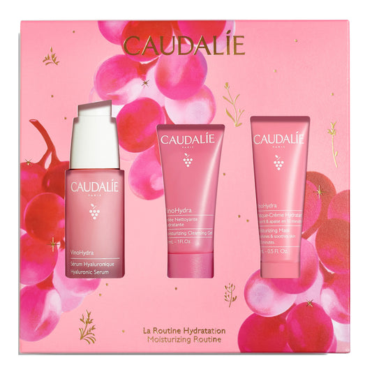 Caudalie Cofanetto Vinohydra 3 pezzi Siero Idratante+ Gel Detergente+ Maschera Idratante