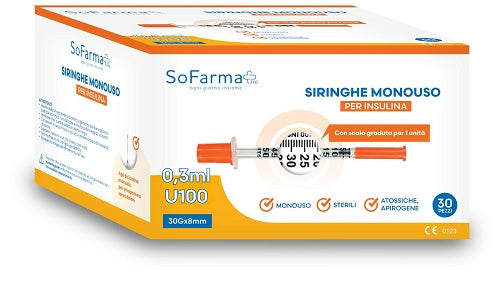 SIRINGA INSULINA0,3 30P SOFARM