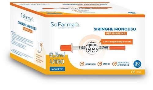 SIRINGA INSULINA0,5 30P SOFARM