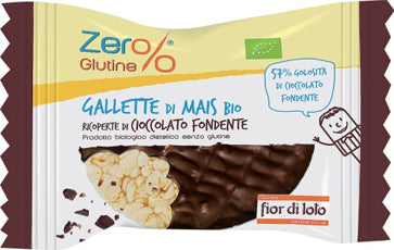 ZER% GLUTINE GALLETTE MAIS RICOPERTE CIOCCOLATO FONDENTE BIO 32 G