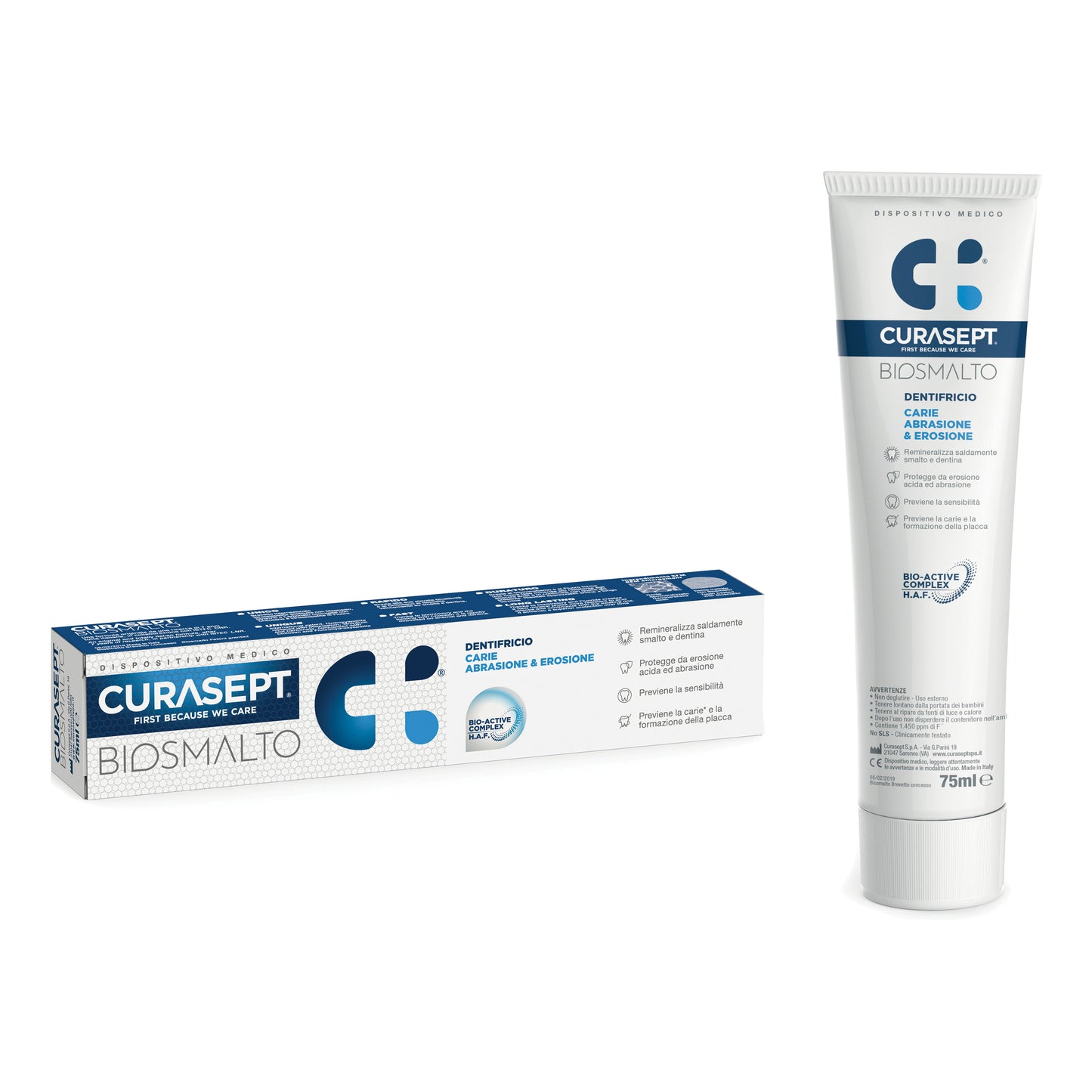 CURASEPT BIOSMALTO CARIE DENTIFRICIO 75 ML