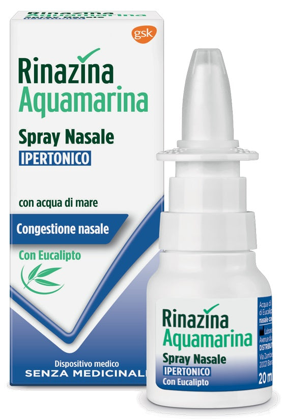 Rinazina Aquamarina Spray nasale ipertonico con eucalipto ed acqua di mare 20ml