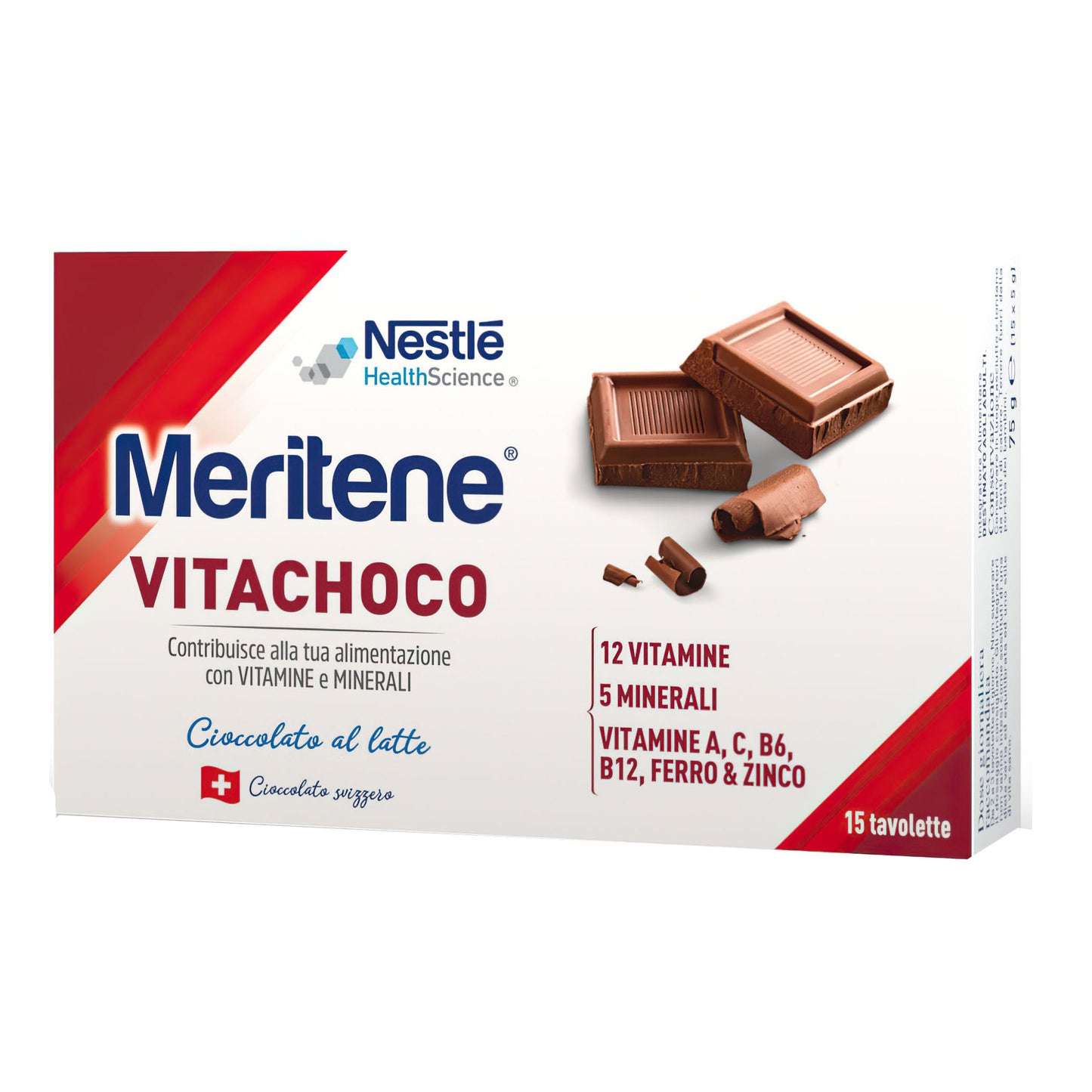 Meritene Vitachoco Cioccolato al Latte 75g Integratore multivitaminico e multiminerale