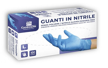 GUANTI NITRILE SENZA POLVERE MEDIUM 100 PEZZI