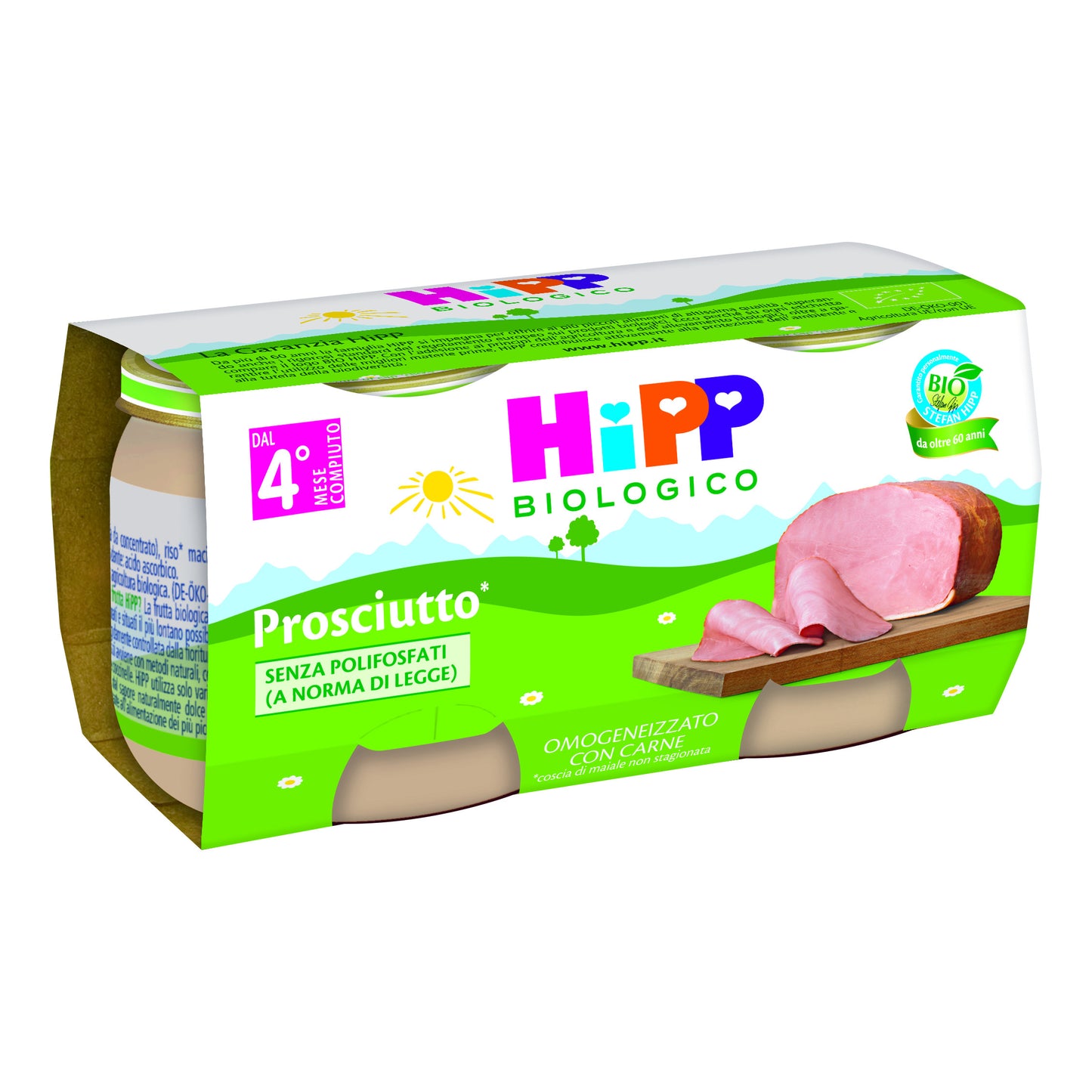 HIPP BIO HIPP BIO OMOGENEIZZATO PROSCIUTTO 2X80 G