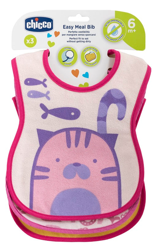 CHICCO BAVAGLINO PAPPA 6M 3 PEZZI GIRL