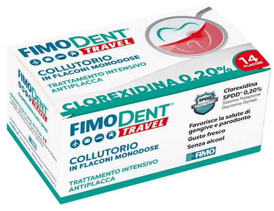 FIMODENT TRAVEL COLLUTORIO CLOREXIDINA SPDD 0,20% 14 FLACONCINI MONODOSE 10 ML