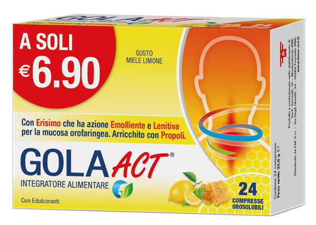 GOLA ACT MIELE E LIMONE 24 COMPRESSE OROSOLUBILI