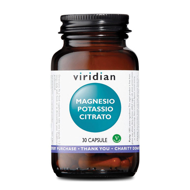 VIRIDIAN MAGNESIUM POTASSIUM CITRATE 30 CAPSULE VIRIDIAN MAGNESIO POTASSIO CITRATO