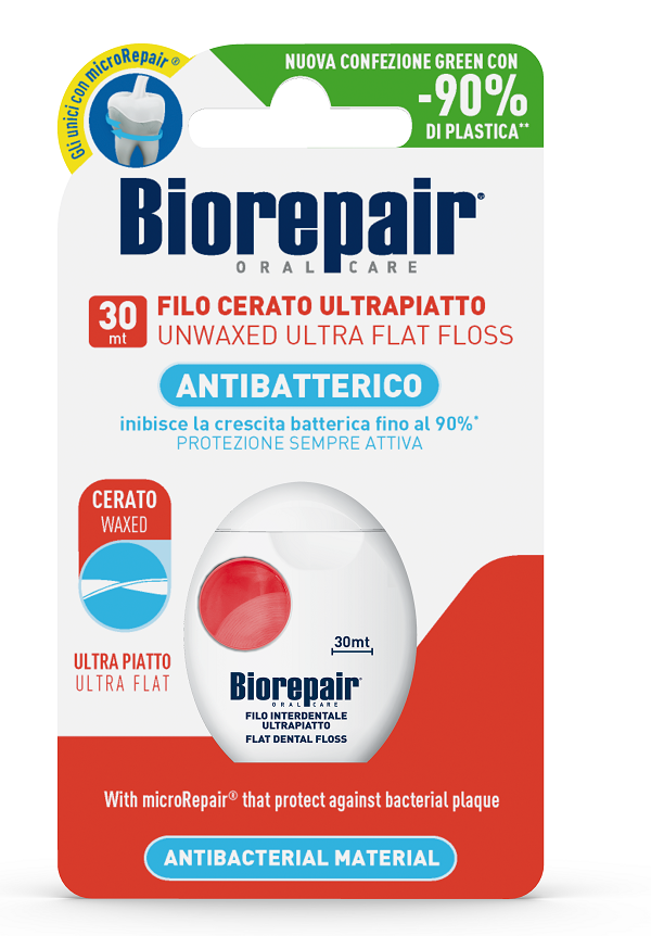 BIOREPAIR ORAL CARE ANTIBATTERICO FILO NON CERATO ULTRAPIATTO DENTI SENSIBILI 25+5 METRI