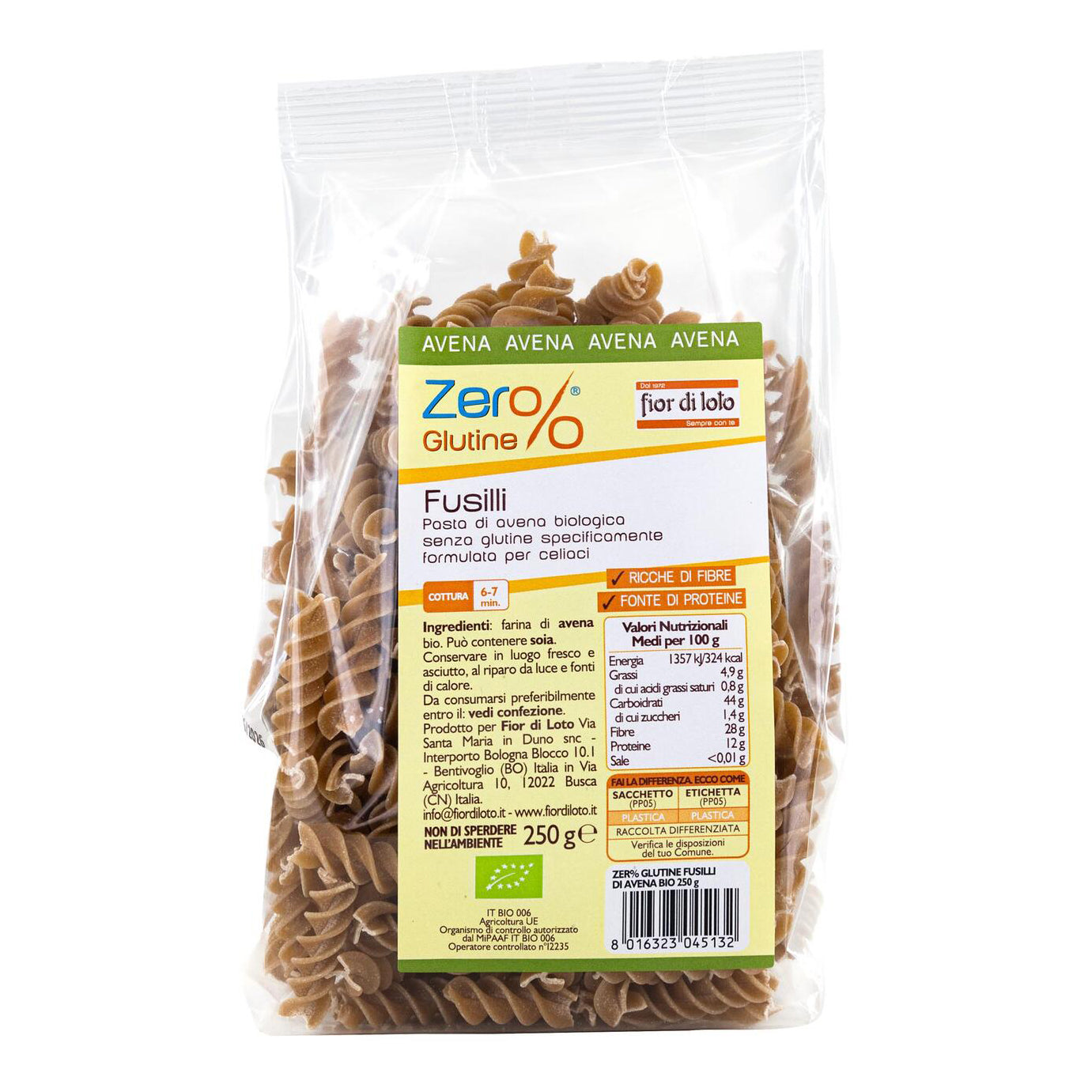 FUSILLI DI AVENA 250G