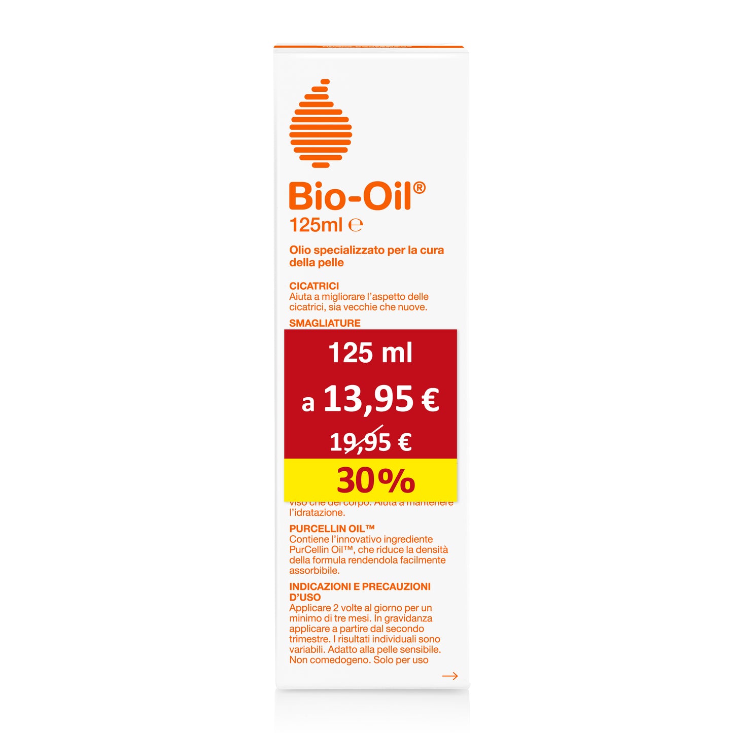 BIO OIL OLIO DERMATOLOGICO 125 ML TAGLIO PREZZO