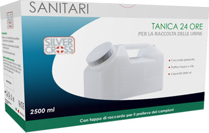 CONTENITORE PER URINA STERILE SILVERCROSS 24 ORE CAPIENZA 2500 ML