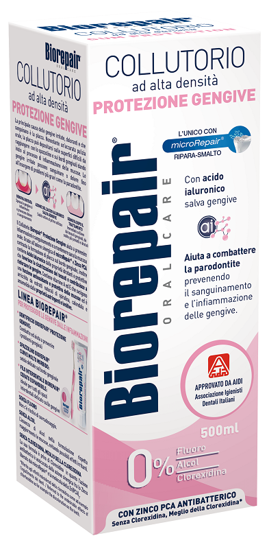 BIOREPAIR ORAL CARE CON ANTIBATTERICO COLLUTORIO AD ALTA DENSITA' PROTEZIONE GENGIVE 500 ML