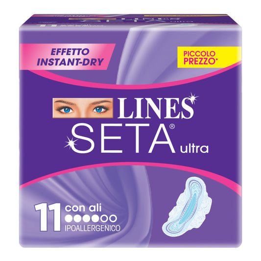 LINES SETA ULTRA ASSORBENTI CON ALI 11 PEZZI