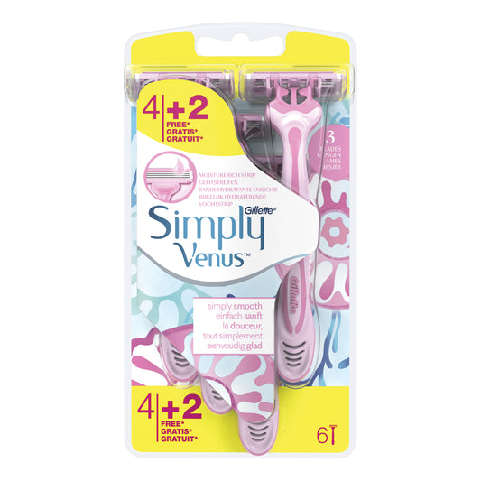 GILLETTE VENUS SIMPL3 4 PEZZI + 2 G