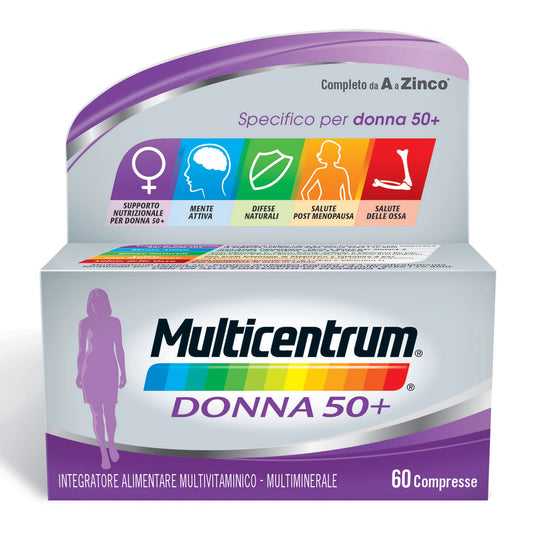 MULTICENTRUM DONNA 50+ Integratore alimentare multivitaminico-multiminerale 60 COMPRESSE