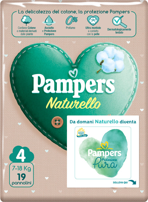 PAMPERS PROTEZIONE PURA NATURALLOR MAXI CP 19 PEZZI