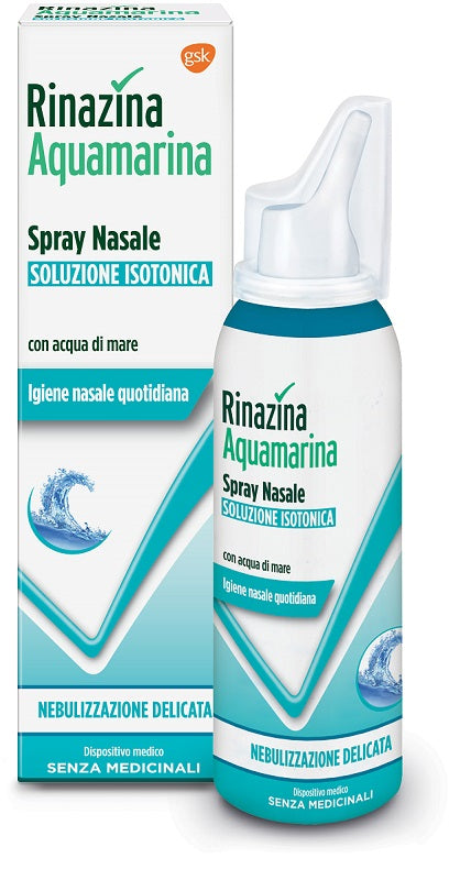 RINAZINA AQUAMARINA SPRAY NASALE-Soluzione isotonica nebulizzazione delicata 100ml