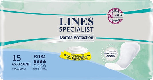 LINES SPECIALIST DERM PANNOLONE SAGOMATO EXTRA 15 PEZZI