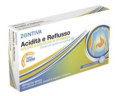 ZENTIVA ACIDITA' REFLUSSO 20 COMPRESSE MASTICABILI