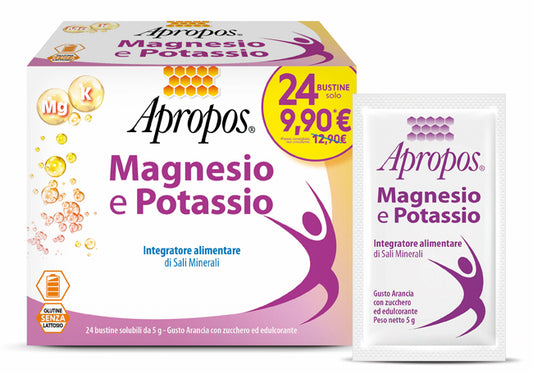 APROPOS MAGNESIO POTASSIO 24 BUSTINE DA 5 G GUSTO ARANCIA