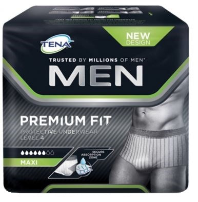 MUTANDINA ASSORBENTE MASCHILE TENA MEN PREMIUM FIT LIVELLO 4 S/M 10 PEZZI