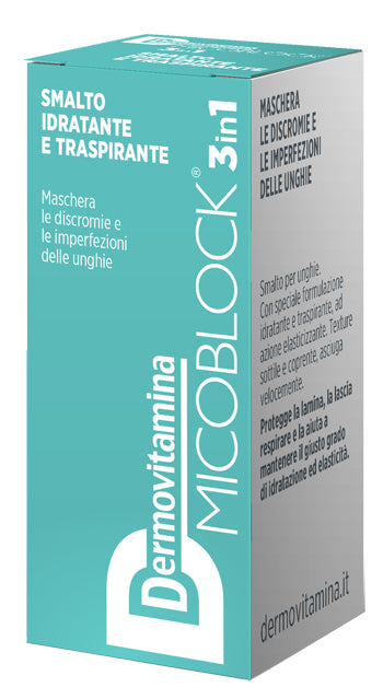 Dermovitamina Micoblock 3 in 1 smalto idratante e traspirante Turchese 5 ml
