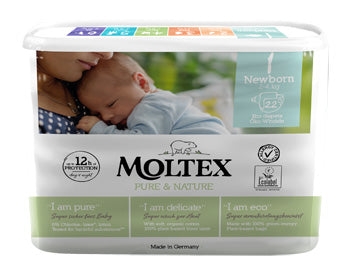 PANNOLINI MOLTEX PURE & NATURE NEW BORN 2-5 KG TAGLIA 1 22 PEZZI