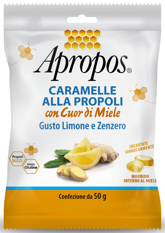 APROPOS CARAMELLE DURE LIMONE/ZENZERO CUOR DI MIELE 50 G