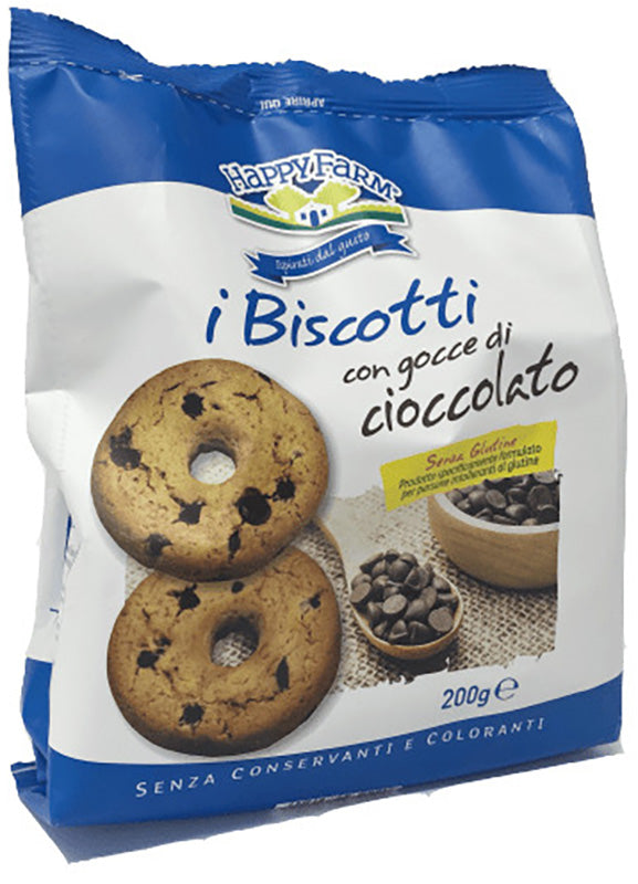 HAPPY FARM BISCOTTI GOCCE CIOCCOLATO 200 G