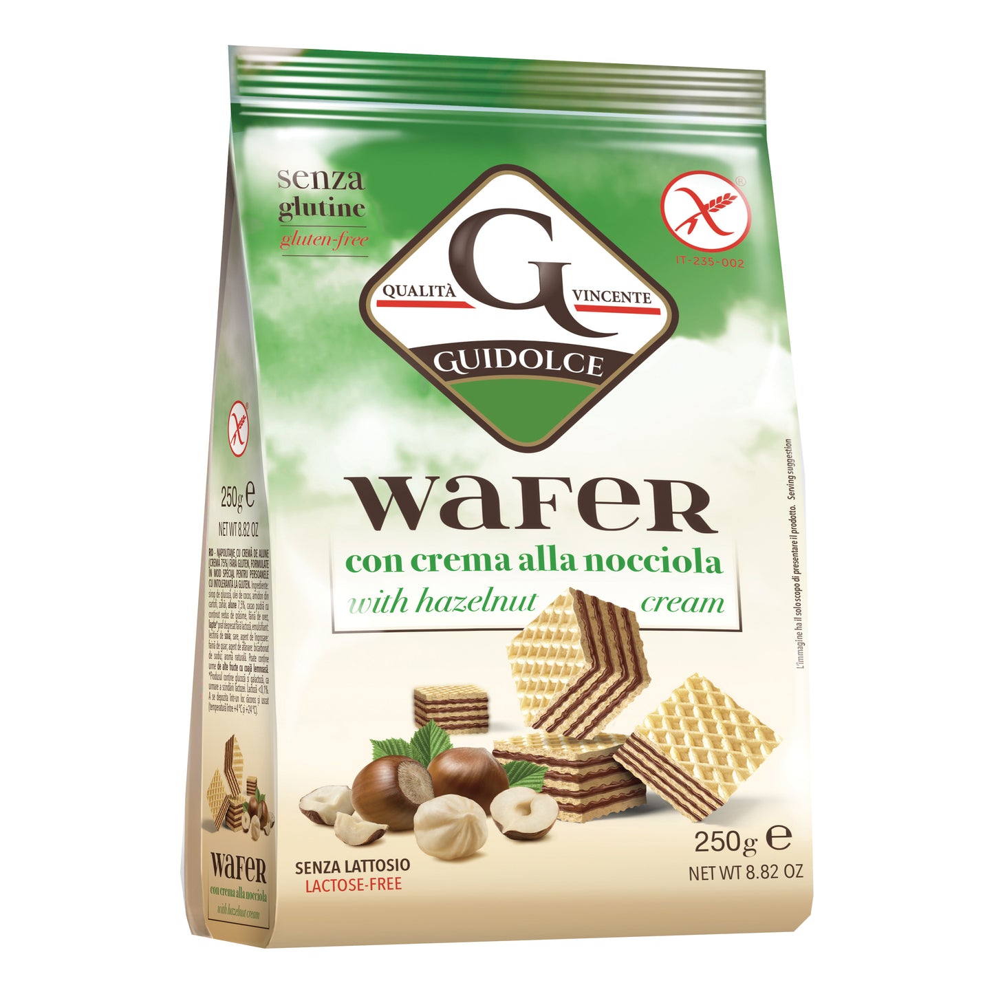 WAFER CON CREMA ALLA NOCCIOLA 250 G