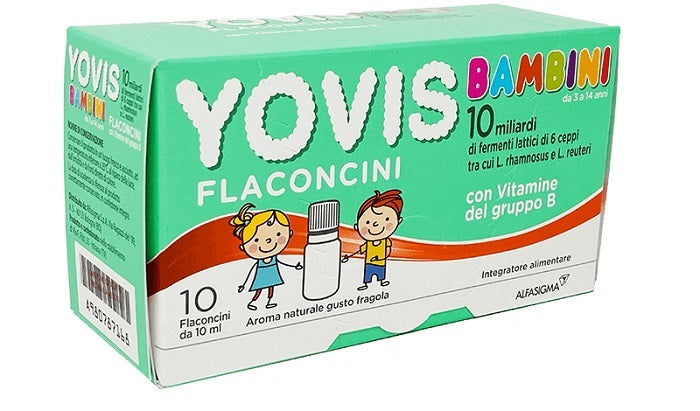 YOVIS BAMBINI FRAGOLA- 10 FLACONCINI Integratore con 10 miliardi di fermenti lattici vivi