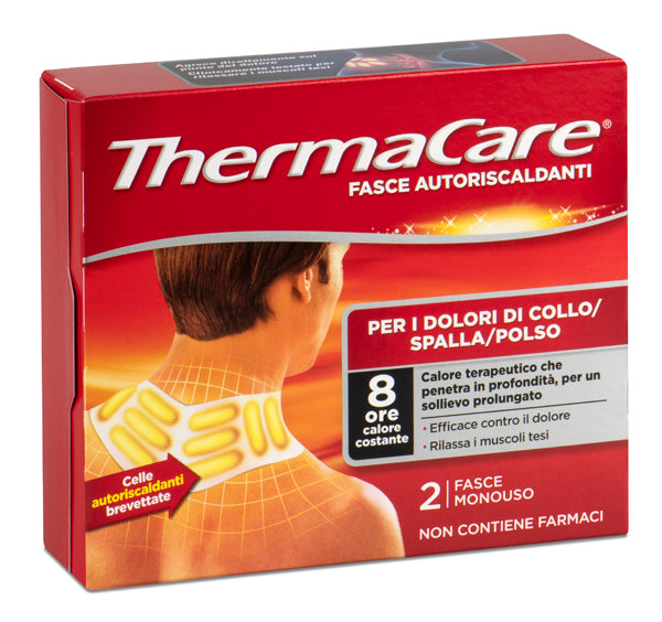 THERMACARE FASCE AUTORISCALDANTI- FASCIA COLLO SPALLA E POLSO 2 PEZZI