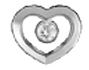 BJT206 ORECCHINI HEART SOLITAIRE STAINLESS STEEL