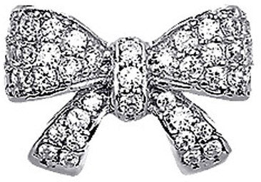 BJT208 ORECCHINI BOW TIE CRYSTAL STAINLESS STEEL