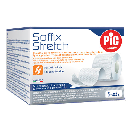 CEROTTO IN ROTOLO PIC SOFFIX STRETCH TESSUTO NON TESSUTO ESTENDIBILE 5X500 CM 1 PEZZO