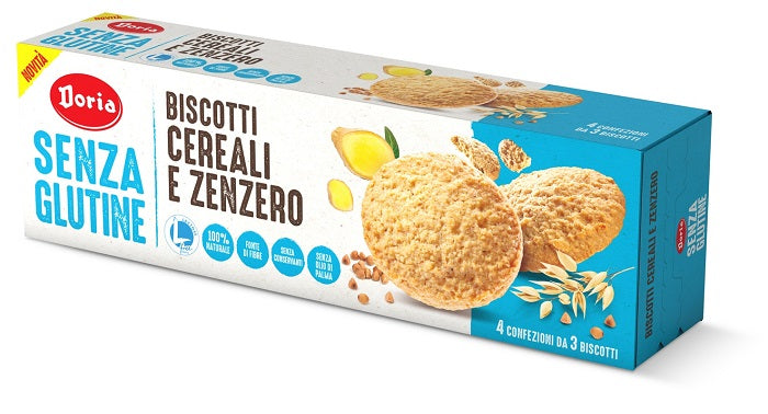 DORIA BISCOTTI CEREALI-ZENZERO 4X37,5 G