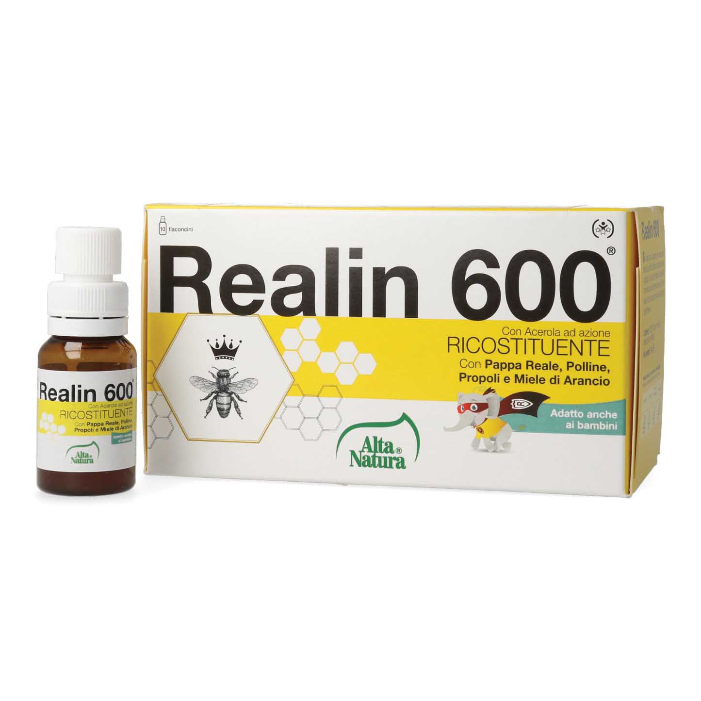 REALIN 600 10 FLACONCINI SDC 10 ML TAPPO DOSATORE 400 MG