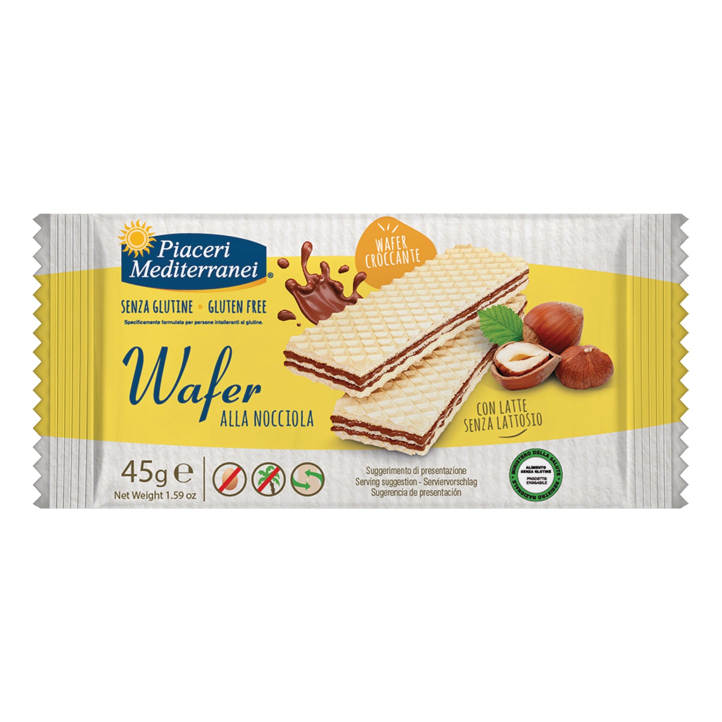 PIACERI MEDITERRANEI WAFER NOCCIOLA 45 G