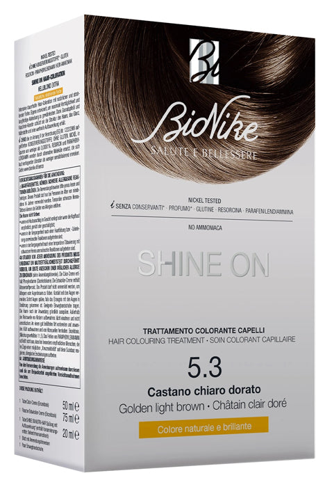 Bionike Shine On Trattamento Colorante Capelli Castano Chiaro Dorato 5.3