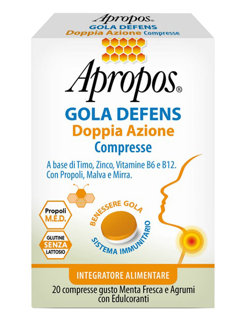 APROPOS GOLA DEFENS DOPPIA AZIONE 20 COMPRESSE